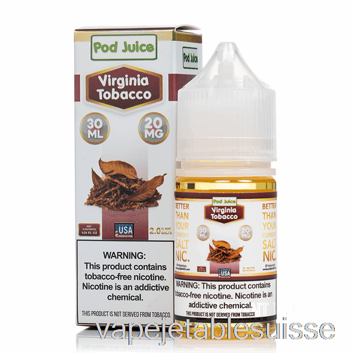 Vape Suisse Tabac De Virginie - Jus De Dosettes - 30ml 20mg